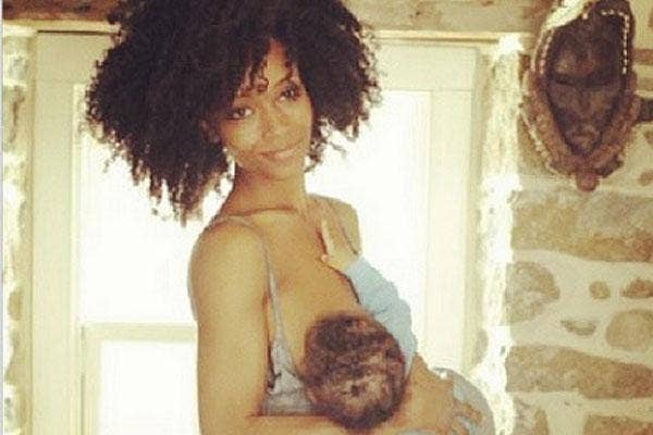 boobs yaya dacosta breastfeeding