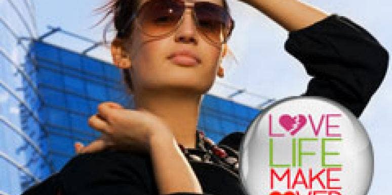 attractive woman wearing sunglasses getting attention