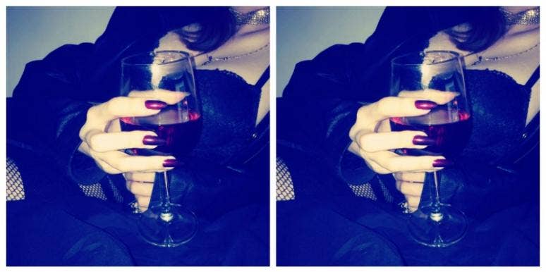woman drinking red wine, an aphrodisiac