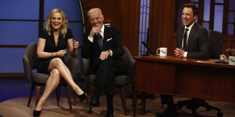 Amy Poehler, Joe Biden and Seth Meyers from The Late Night with Seth Meyers Amy Poehler, Joe Biden and Seth Meyers from The Late Night with Seth Meyers