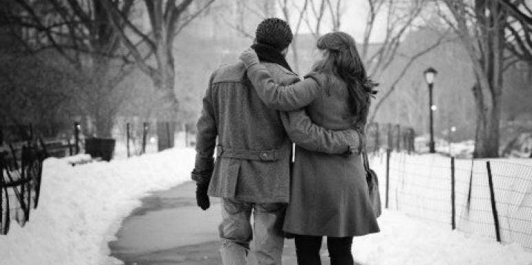 a couple in the snow a couple in the snow