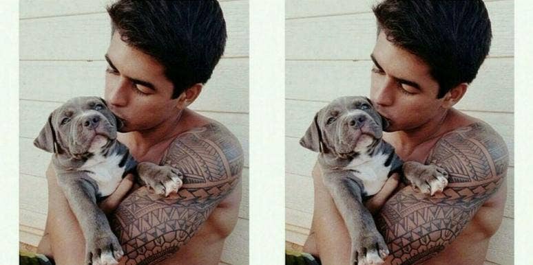 hot guy with a dog hot guy dog