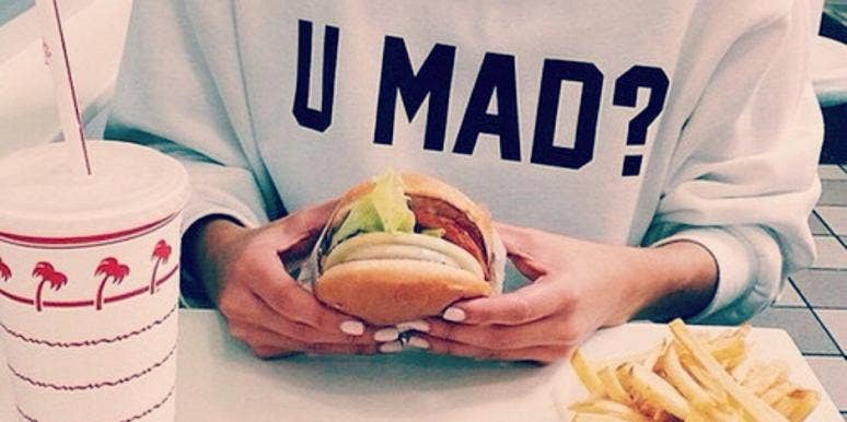 girl with burger girl with burger