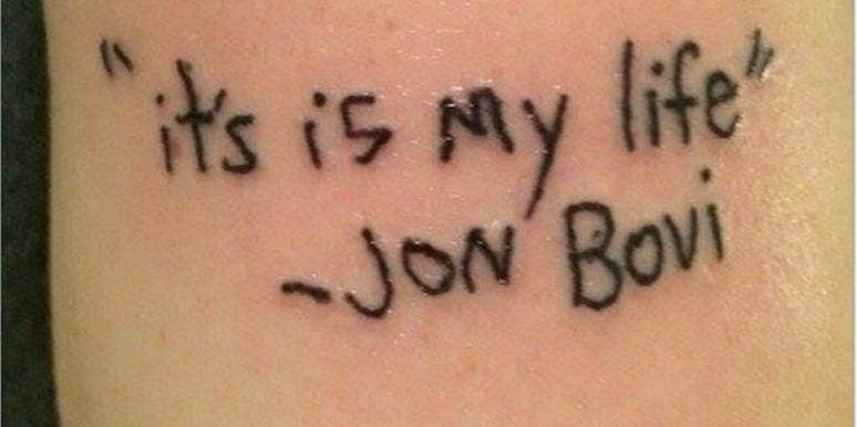 Bon Jovi Tattoo Fail 