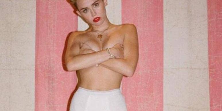 Miley Cyrus topless in white underwear in nearly nude leaks Miley Cyrus topless in white underwear in nearly nude leaks
