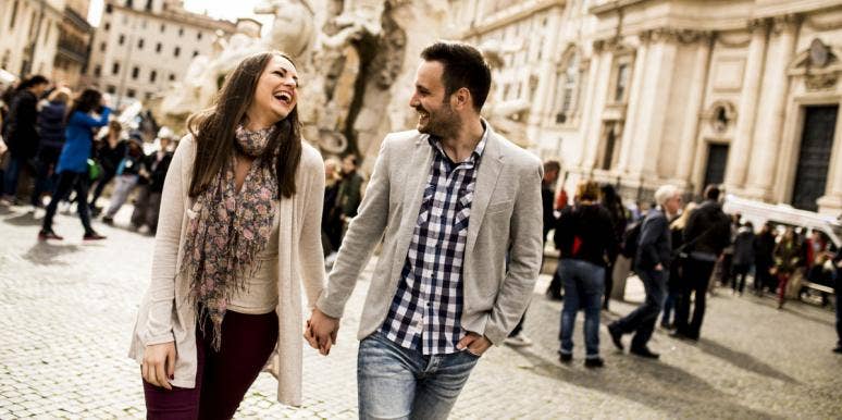 The 10 Most Romantic Vacations You've Never Heard Of couple exploring italy
