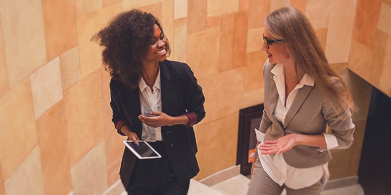 13 Uncomfortable Signs You've 'Leveled Up' As A Person women walking up of stairs