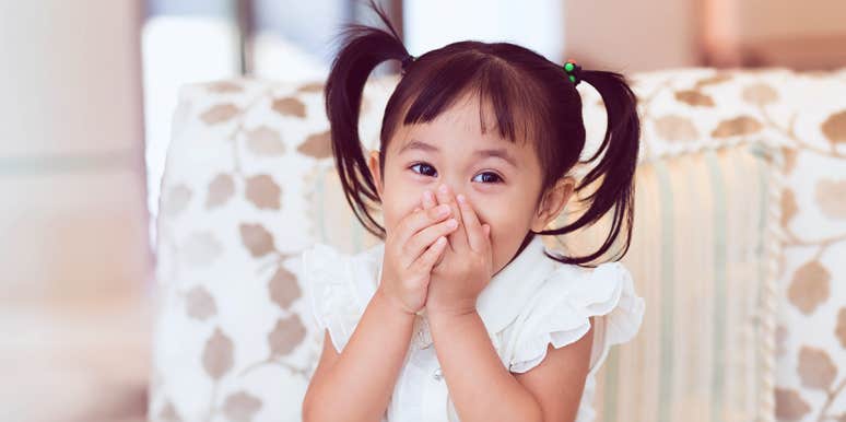 15 Teachers Reveal The Weirdest Things Their Students Have Ever Said child covering her mouth