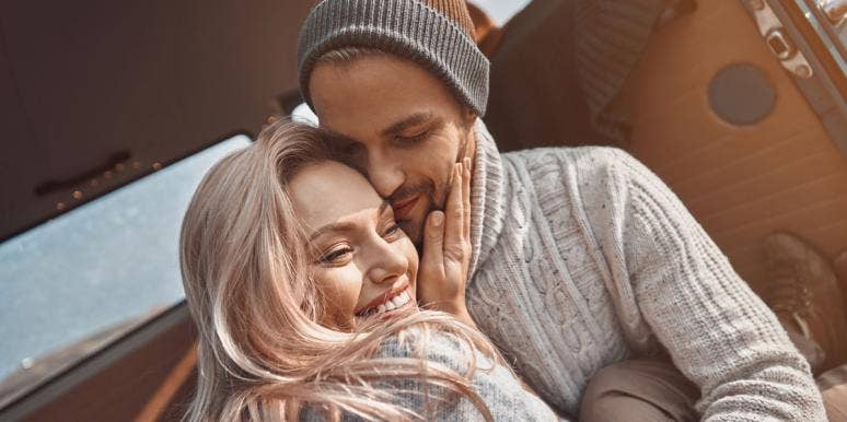 19 Very Unusual Reasons Women Love Their Husbands man and woman cuddling