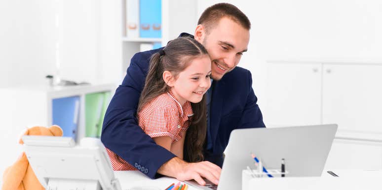 co-worker who brought his daughter to work