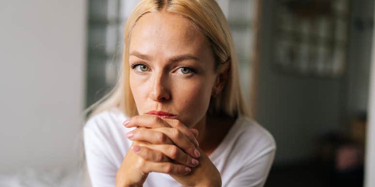 stressed woman stuck in fight or flight mode