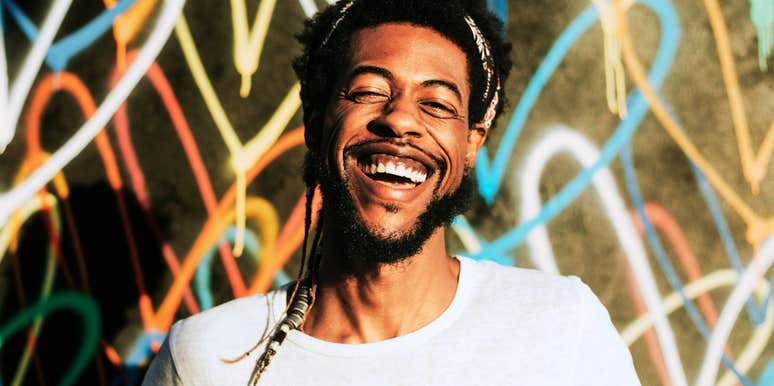 Happy man who stopped caring a long time ago.