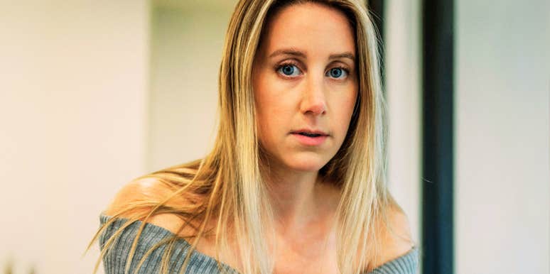 Desperate woman staying in unhealthy relationship.