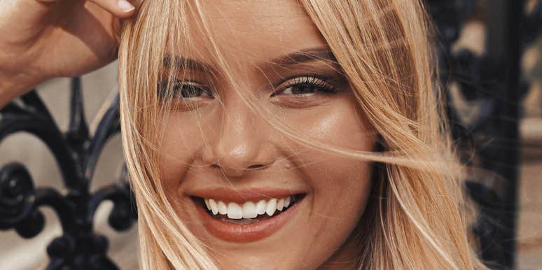 Woman's smile says something about her.