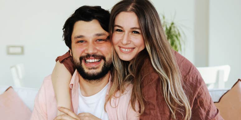 Smart husband and his wife. 