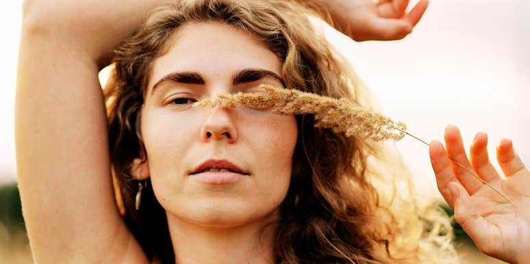 Intentional woman starting psychedelic micro dosing therapy. 