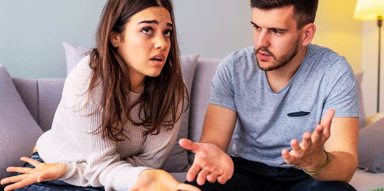 Woman using subtle tactic to control others. 