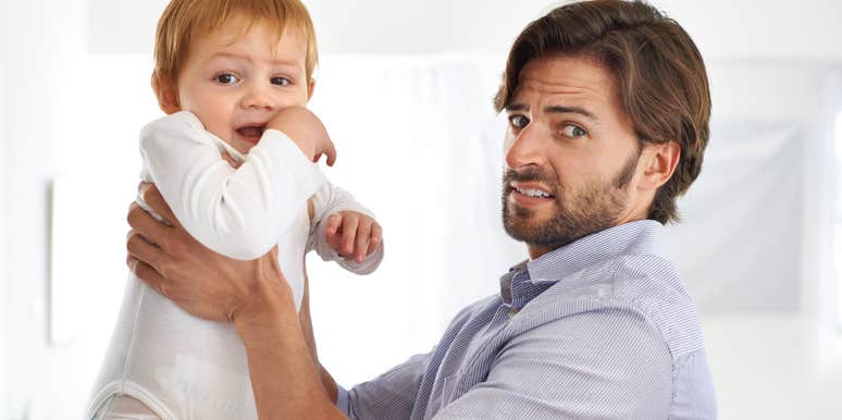 Uncle refusing to change baby's diaper
