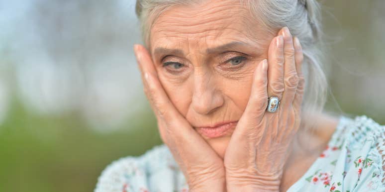 sad grandma who is declining cancer treatment