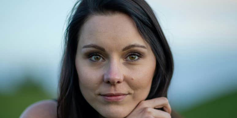 Woman is not happy because of marriage or kids.