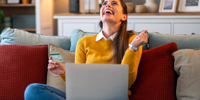 Woman spending money on the one thing that will make her happy