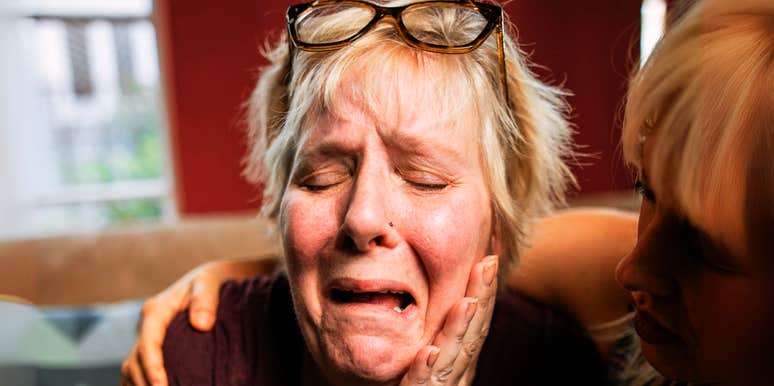 Woman in therapist's office. 
