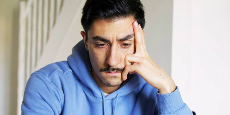 Man losing interest in the woman he loves. 