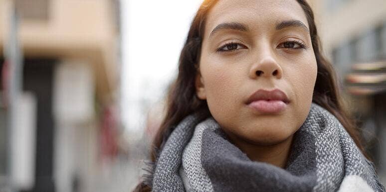 Woman showing signs of being trapped in a one-sided relationship 
