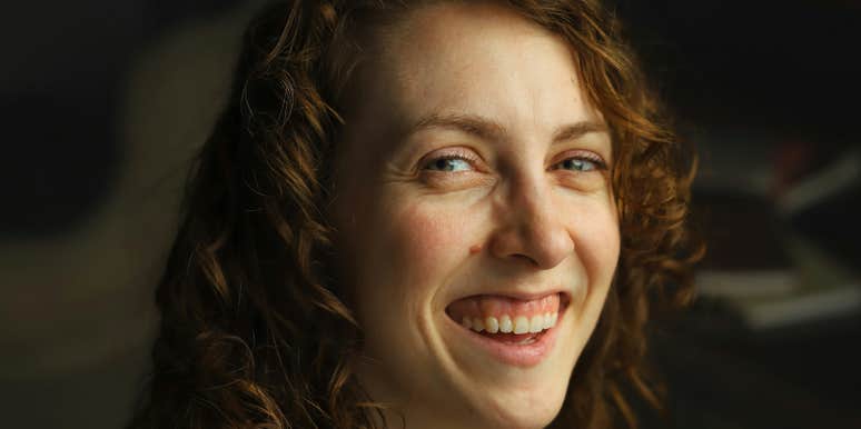 Woman's healthy brain regulates emotions.