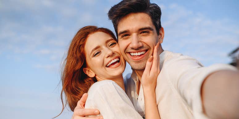 happily married couple in a good relationship