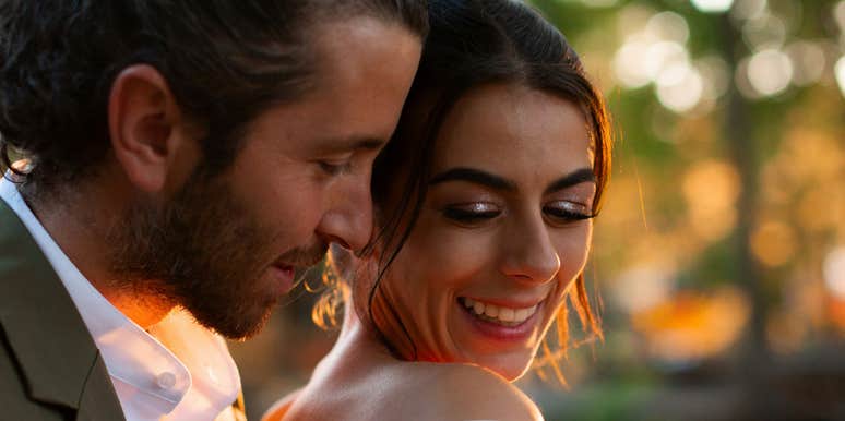 People in love make vows on wedding day.