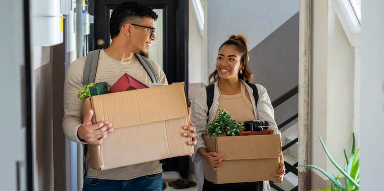 people moving into new apartment