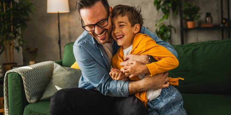 dad spending time with his son with no distractions