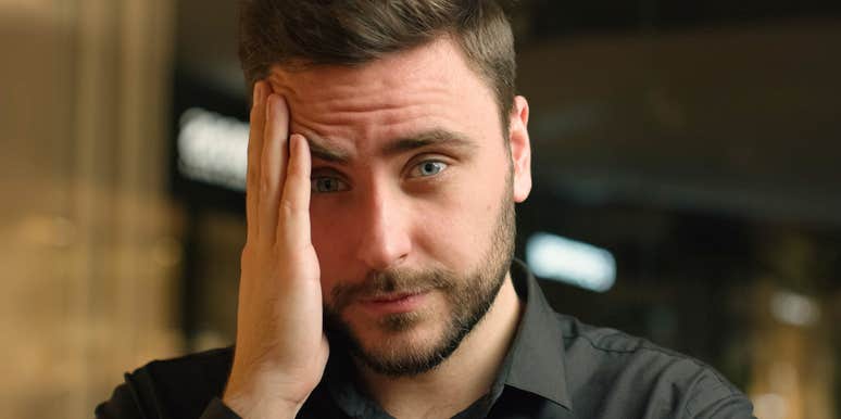 Man struggling in relationship.