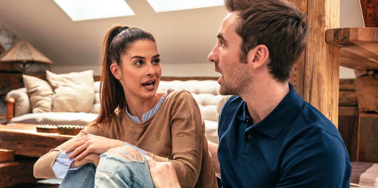 Couple having a disagreement, part of being human.