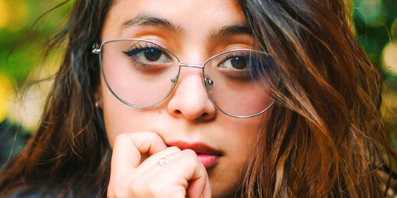 Woman realizing relationship probably won't last.