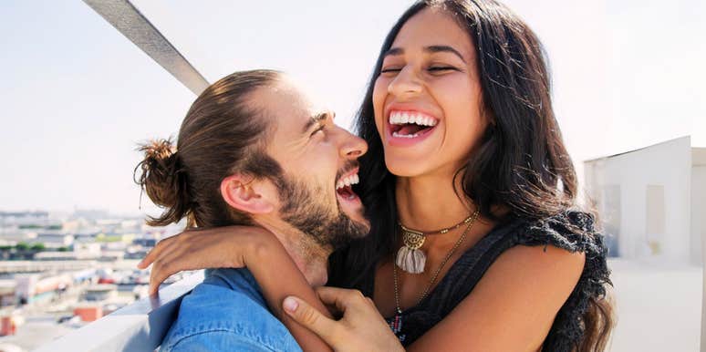 Man who really likes woman.