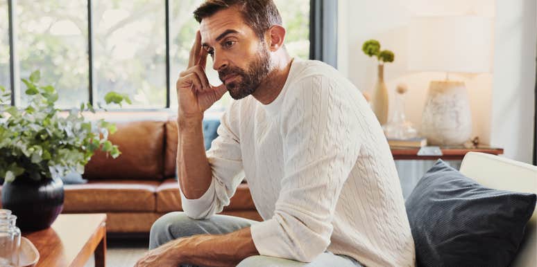 upset man shutting down emotionally
