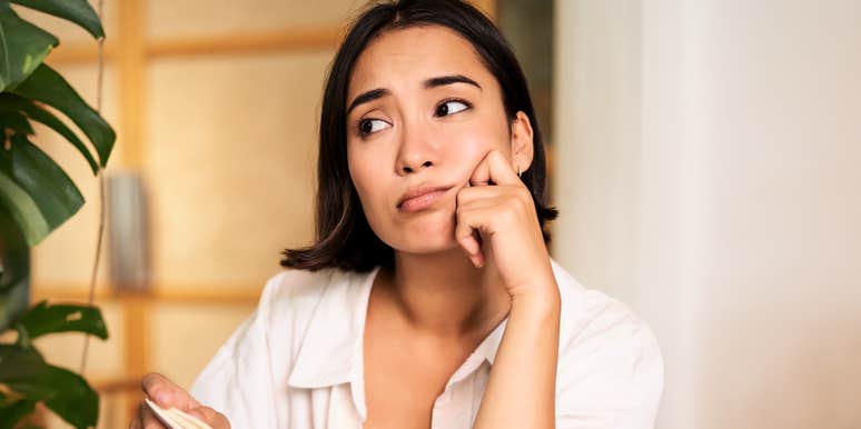 Woman who is endlessly ghosted. 