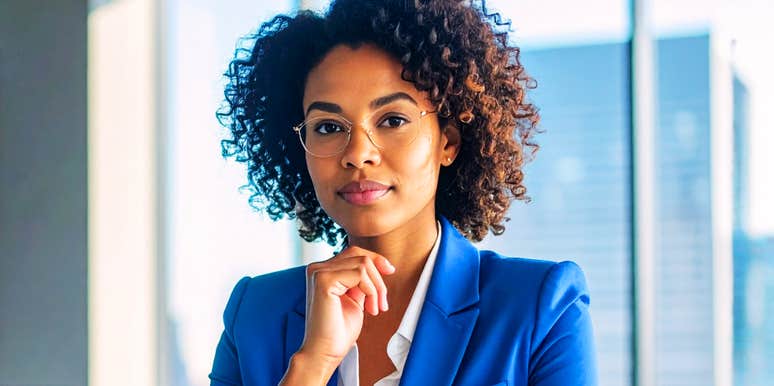 Woman who protects her peace from dumb corporate america rules.