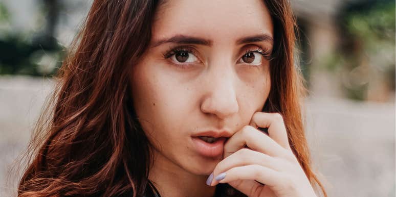 Woman feels tired and empty.