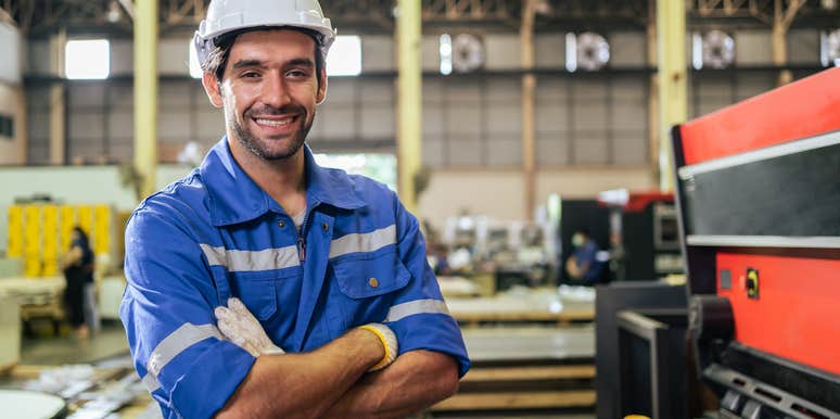 blue collar worker out earning office workers