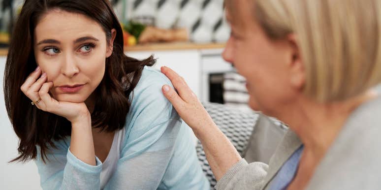 mother talking down to her adult daughter