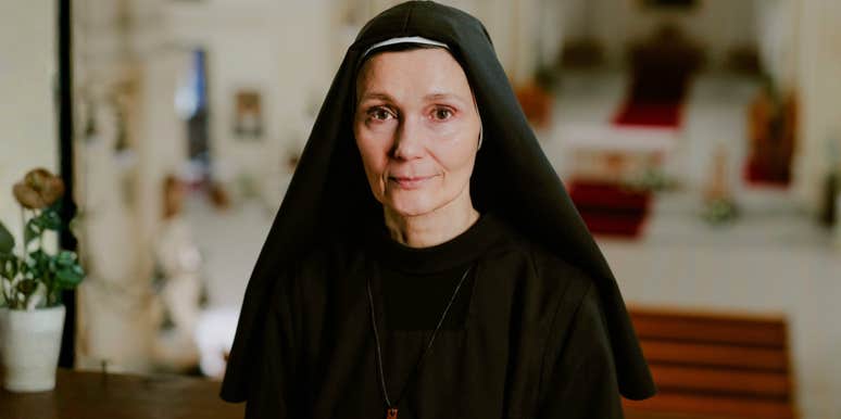 Celibate nun romantically explaining love. 