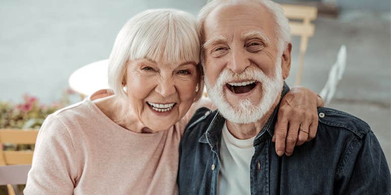 older couple deeply in love after decades together