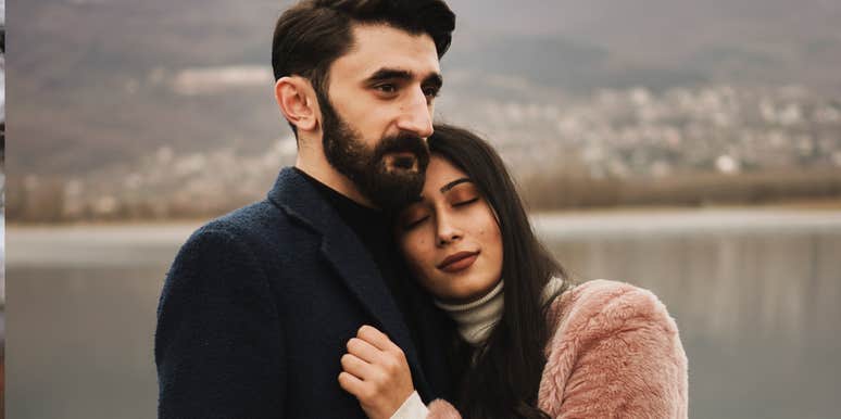 Woman leaning on her partner’s shoulder, symbolizing deep love and emotional support during life’s hardest moments.