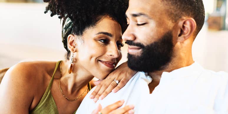 Married couple sharing a warm connected moment showing the art of us and the simple ways to have a happy marriage.