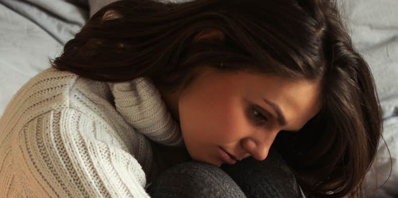 Woman is going through a bad breakup.