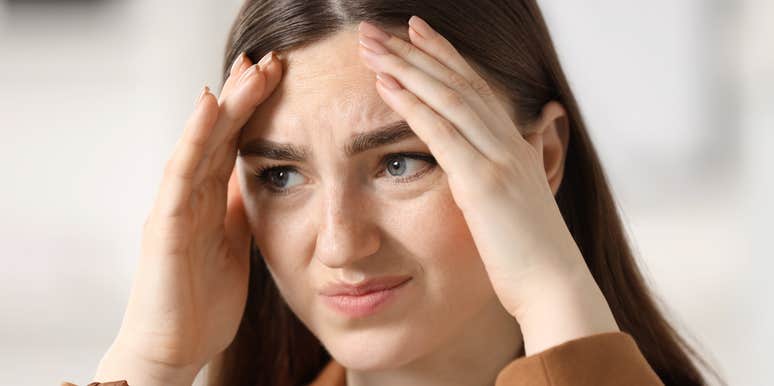 Woman is embarrased to have a boyfriend.