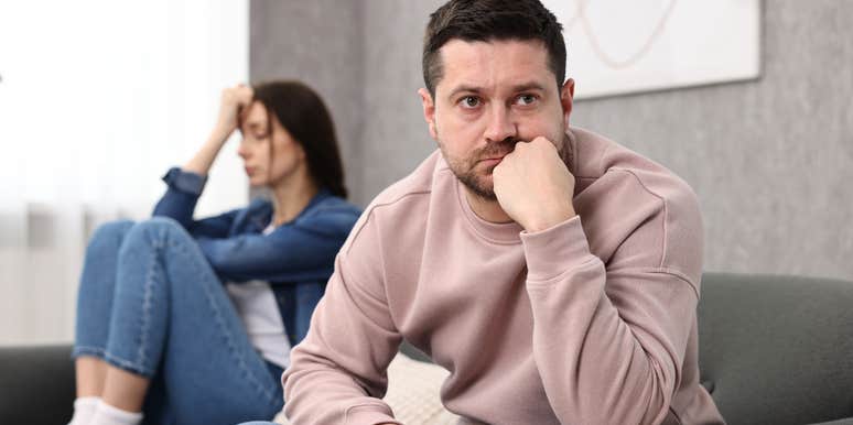 sad husband who has stopped caring